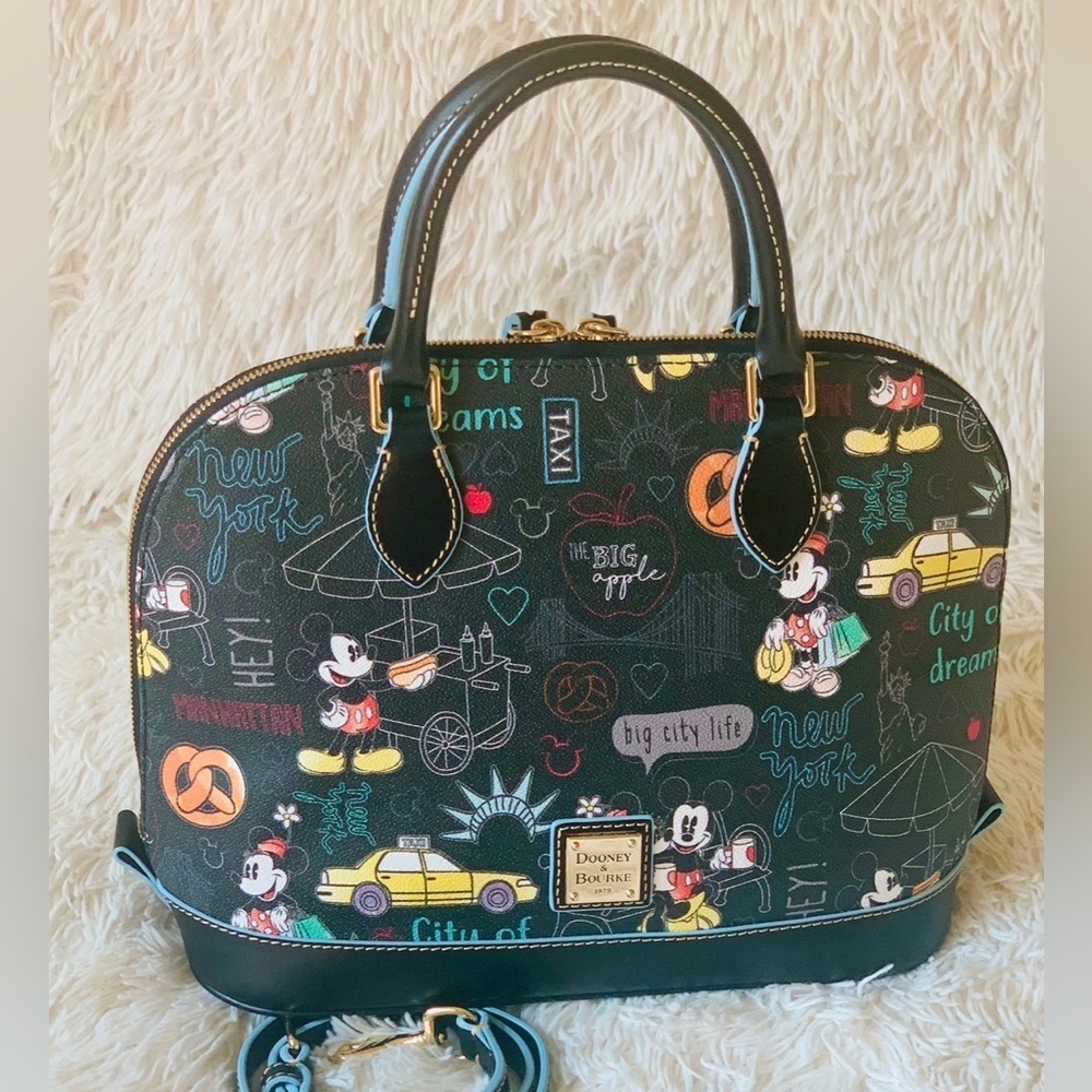 Disney Dooney & Bourke Mickie & Minnie New York City Zip Satchel or crossbody